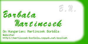 borbala martincsek business card